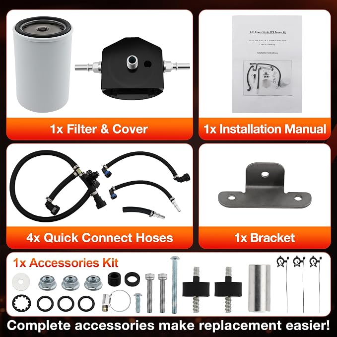 CP4-6.7F-BP-G2.1 CP4 Disaster Prevention Kit, Compatible with 2011-2025 Ford F250 F350 F450 F550 Super Duty 6.7L V8 Diesel Engine, Replace # 7031190