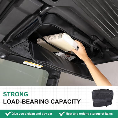 Car Sunroof Organizer Bag Compatible with 2024 2025 Hummer EV Hardtop Roof Panel Storage Bag Waterproof Foldable Multi-Function Car Rooftop Carrier Sunroof Storage Bags (Front Right Side)