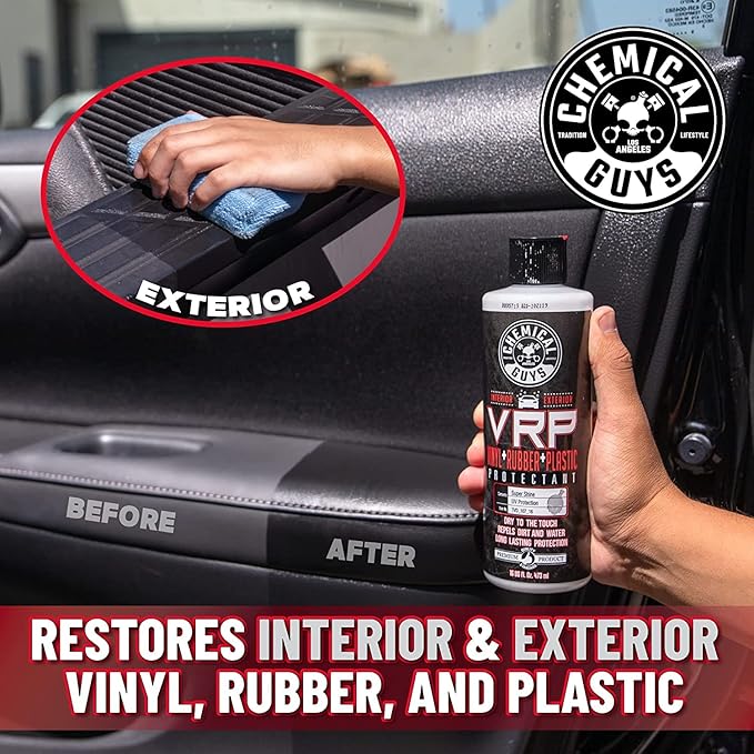 Chemical Guys VRP Vinyl, Rubber and Plastic Super Shine Dressing for Tires,16 fl oz + Nonsense Colorless & Odorless All Surface Super Cleaner, 16 fl oz, Unscented