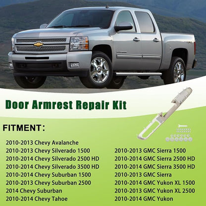 80995 Upgraded Door Armrest Repair Front Left Side Door Panel Handle Beige Compatible with 2010-2014 Chevy Chevrolet Silverado Suburban Avalanche Tahoe,GMC Sierra Yukon Replaces 84127282