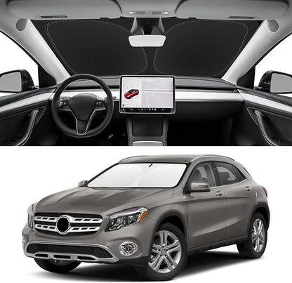 Custom Fit Windshield Sun Shade for Mercedes-Benz GLA 2015-2020, Blocks UV & Heat, Front Window Sunshade Accessories, Easy Fold & Store Keep Your Car Cooler