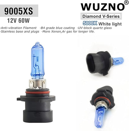 9005XS Halogen Headlight Bulb 12V 60W White 5000k Light Bulbs Headlamp Super Bright 9006xs