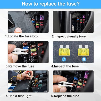 Sonew 10 Medium Car Assortment Set Kit, Quick Response, High Safety, Transparent Marking, Compact Size, For Car Power Supply Failure, Widely Used in Vehicles, Digital Camera, etc.