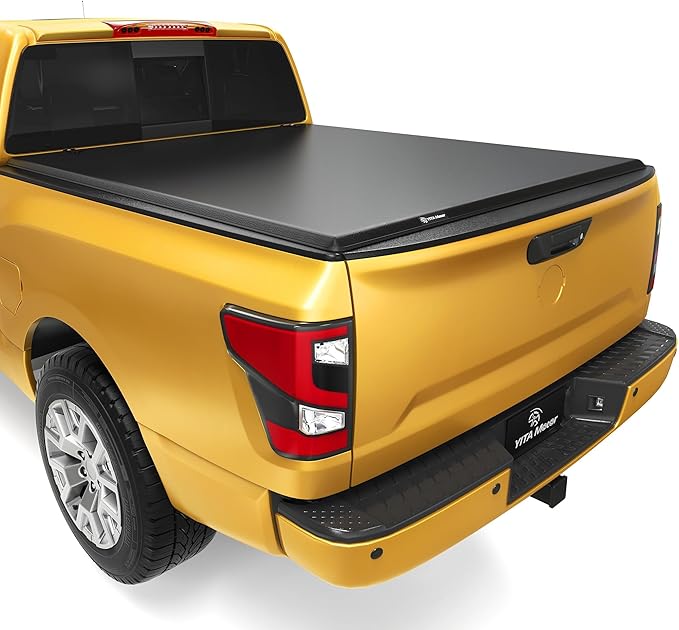 YITAMOTOR Soft Tri-Fold Truck Bed Tonneau Cover Compatible with 2005-2026 Nissan Frontier(NO México), Fleetside 5 ft Bed