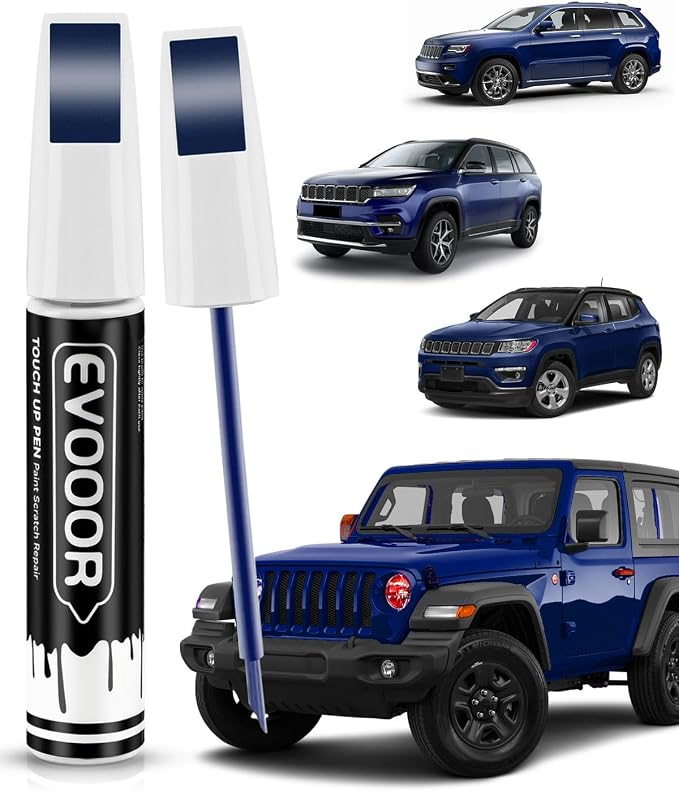PBM/SBM Ocean Blue Touch Up Paint Compatible with JeepExact Match 2 in 1 Touch up Paint for Chips and Nicks Repair