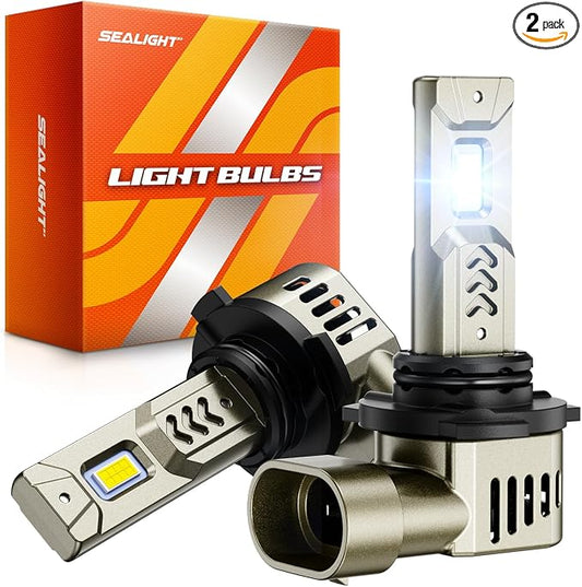 SEALIGHT 9006/HB4 LED Bulbs 1:1 Real Design, 10X Super Bright 45000LM L2S 9006 Light Bulb, 6500K Cool White, 20 Year+ Extended Lifespan, 3 Min Plug and Play, Pack of 2