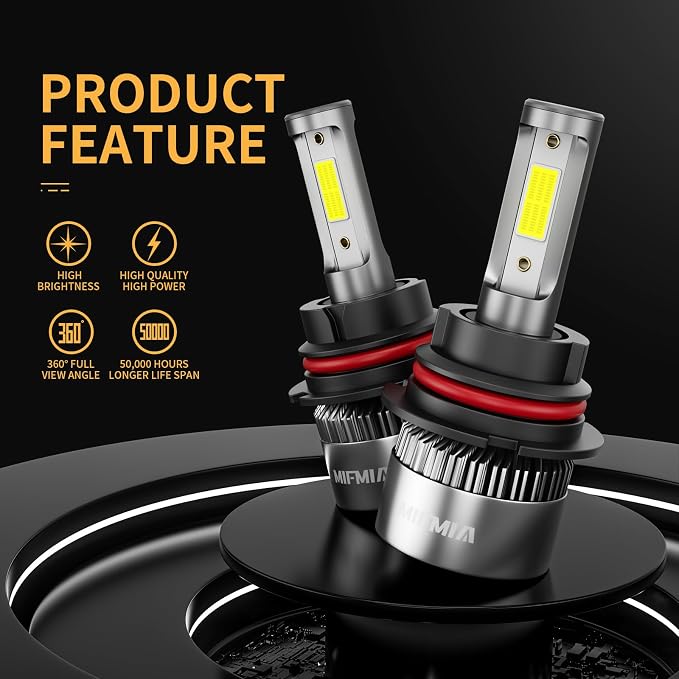 𝟫𝟢𝟢𝟦/𝖧𝖡𝟣 Bulbs 6500K Cool White 900% Brighter 36000LM, Plug and Play with Cooling Fan IP68 Waterproof Off Road Lights, Pack of 2