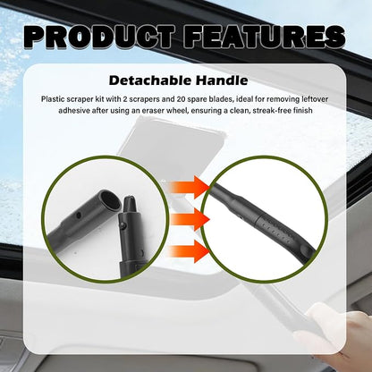 Aokdom Car Windshield Cleaner Tool Kit,2026 New Inside Windshield Cleaning Tool with Detachable Handle & 180° Swivel Head,Universal Car Glass Cleaner Tools for Fog & Dust Cleaning