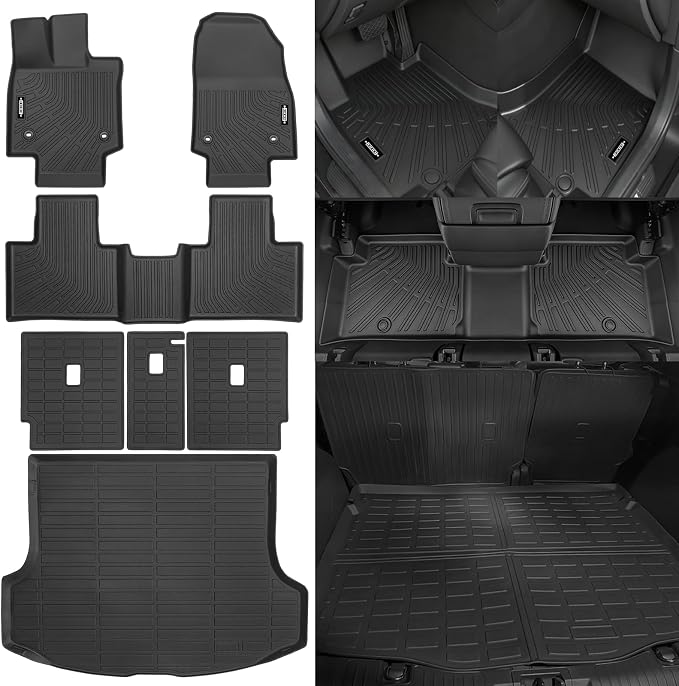 Custom Fit Floor Mats for Lexus RX RX350/RX350H/RX500h(NOT for RX450h+ PHEV) 2023-2026, All Weather TPE Floor Liners with Trunk Mat & Backrest Protectors, Odorless Full Set Interior Accessories