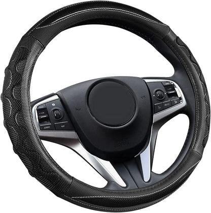 GIANT PANDA Steering Wheel Cover for Acura RDX and MDX, Car Steering Wheel Cover for Acura TLX and TL - Black