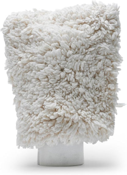 S.M. Arnold Snow White Professional Heavy-Duty Chenille Wash Mitt 8" x 11" - Ultra-Soft, Absorbent, Scratch-Free Car Wash Glove with Cuff, Ideal for Auto Detailing, Car Care, and Home Cleaning