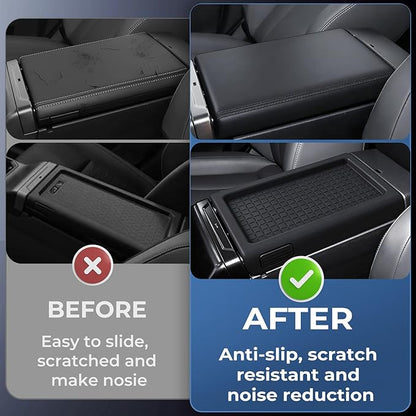 Center Console Cover for Toyota RAV4 2026, Interior Accessories Anti-Slip Center Console Cover Silicone Protective Pad Mat for 2026 RAV 4, Black