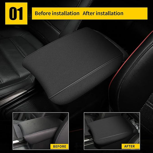 AOMSAZTO Neoprene Armrest Center Console Cover for 2017-2022 Honda CRV Black