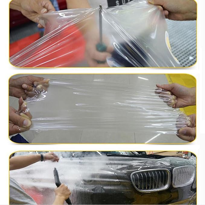 HOHOFILM PPF Car Paint Protection Film Self Healing Automotive Vinyl Wrap Clear Gloss Vinyl Sheet Self-Adhesive,60" x33ft Roll
