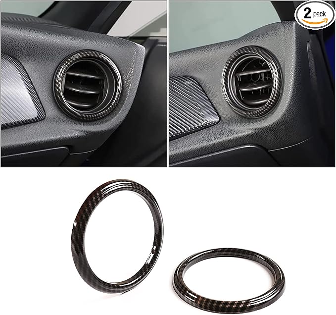 Car Accessories Fit for Subaru BRZ &Toyota 86 Accessories 2012-2020 Interior Center Consoles Decoration AC Air Outlet Vent Front + Side Frame Trims Cover kit (Carbon Fiber Style) ABS 2 PCS