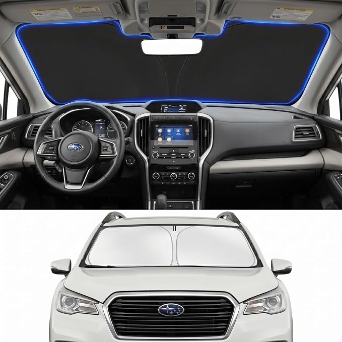 Custom Fit Windshield Sun Shade for Subaru Ascent 2019-2026 | Custom Fit Windshield Cover, Blocks UV Rays, Double-Layer Heat Shield, Durable Frame, Easy Fold & Storage