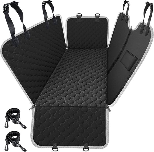 Mancro Dog Car Seat Cover for Back Seat, 2026 Upgraded 600D Heavy Duty Waterproof & Scratch-Resistant Dog Hammock for Car, Back Seat Pet Cover for Dogs with Sedan, Trucks and SUVs, Standard, Black