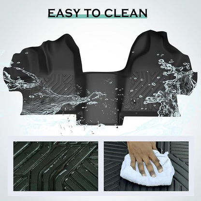 KARPAL Floor Mats for 2015-2021 Ford Transit 150/250/350/350HD w/Carpet Flooring (No Fit Transit Connect), Custom Fit TPE All Weather Ford Transit Accessories Front Floor Liner