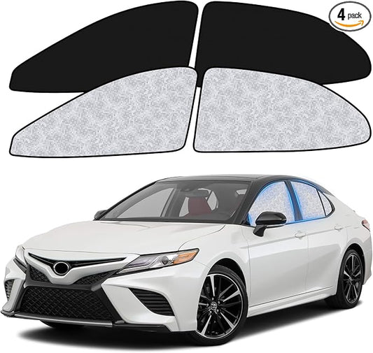 ZATOOTO Car Window Shades for Toyota Camry 2018-2023, 4 Pcs Magnetic Car Window Covers, 100% UV Protection Foldable Privacy Curtains Side Window Sun Shade for Baby Breastfeeding Sleeping Camping