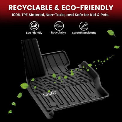 LASFIT Floor Mats & Cargo Mat for Land Rover Range Rover Sport 2023-2026, TPE All Weather Protection 1st & 2nd Row Floor Liners for Range Rover Sport Accessories, Black, Easy to Clean