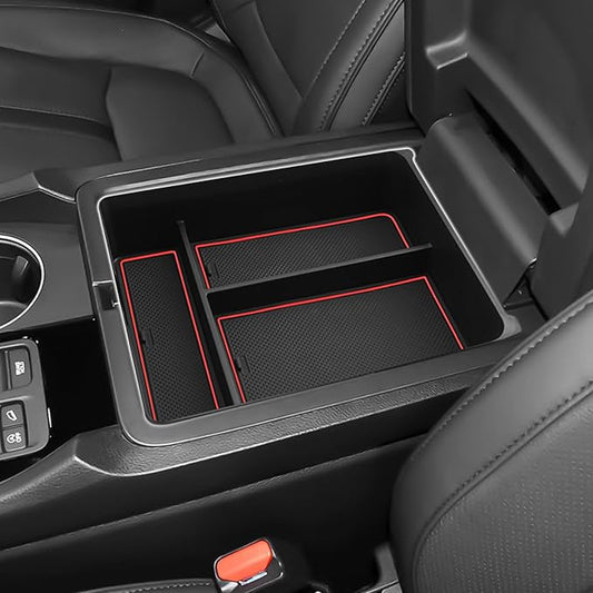 SXCY for 2026 Honda Pilot Center Console Organizer for 2026 Honda Pilot Accessories Console Tray for 2024 2025 2026 Pilot 2024 2025 2026 Passport Console Organizer (Type B Red)