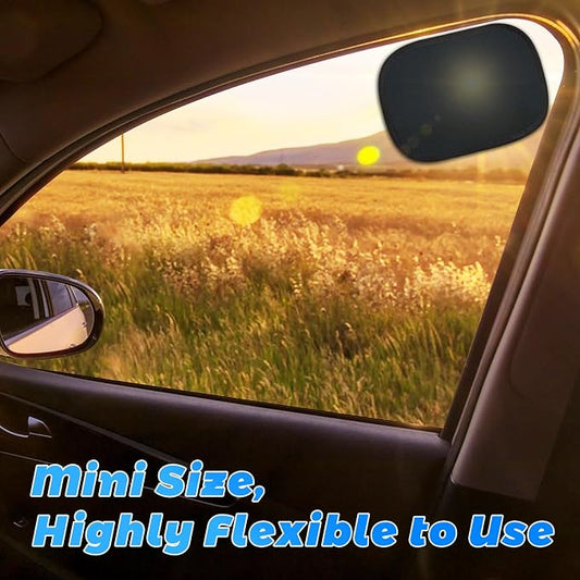 Car Window Shade for Sun Glare, 2 Pack Mini Car Sun Shade Semi-Transparent Cling Side Window Blocker, Mesh Window Shades for Driver/Passenger 9.2"x6.9" Universal Fit