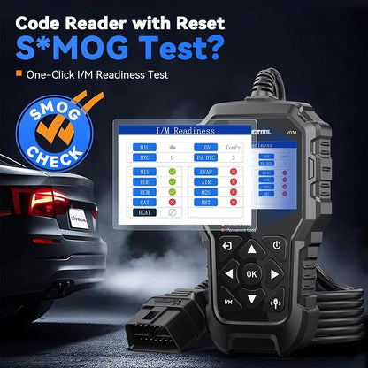 VDIAGTOOL VD31 Enhanced OBD2 Scanner, 3-in-1 Check Engine Code Reader, Car Key Battery Tester & Car Battery Tester, OBD2 Scanner Diagnostic Tool, Car Code Reader for Cars and Trucks All Cars 1996+