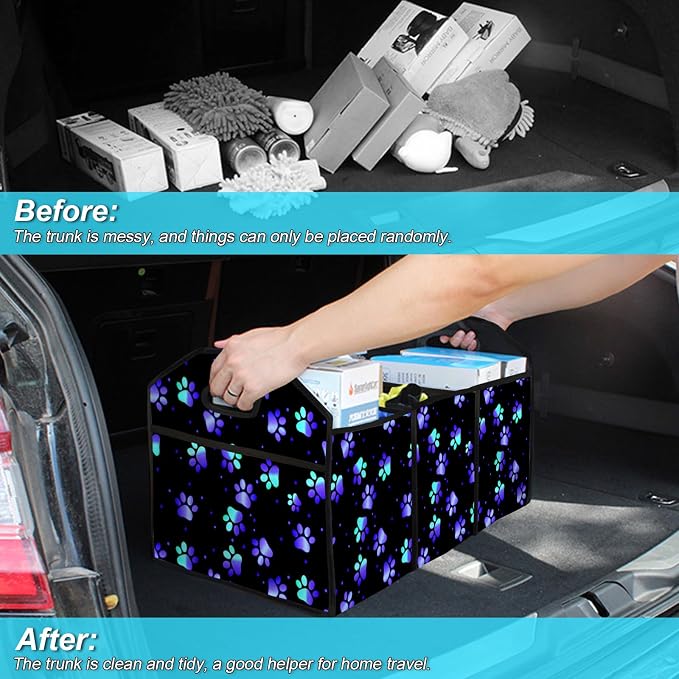 Galaxy Collapsible Trunk Organizer Automotive Storage Car Multicompartment Large Capacity