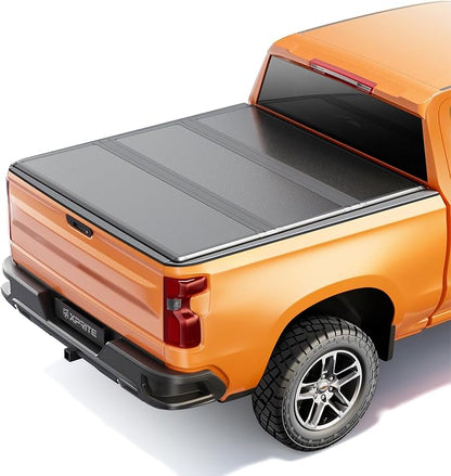 Xprite FRP Hard Tri Fold Truck Bed Tonneau Cover Compatible with Chevrolet Silverado/GMC Sierra 1500 LT 2014-2026 Chevy Silverado Bed Cover 6.6FT (79.4")
