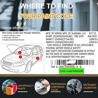 Car Touch Up Paint for Honda(NH-883P Platinum White Pearl), Color Accurate Car Scratch Repair Remover Pen,Auto Paint Quick and Easy to fix Vehicle Chips and Nicks Scuff