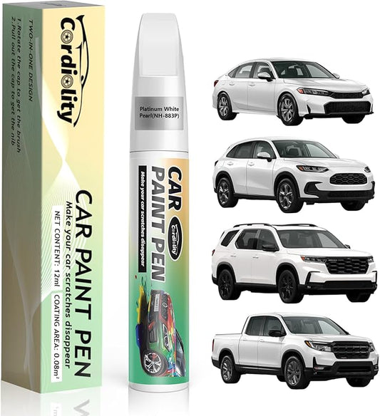 Platinum White Pearl(NH-883P) Touch Up Paint Pen for Honda,Car Paint Scratch Repair Pen Quick and Easy Fix Auto Paint Scratch