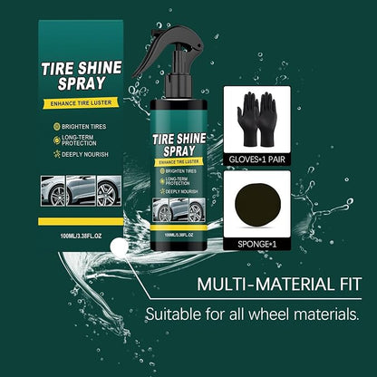 Wheel Shine for Car Tires | Long Lasting 100ml Maintenance Tool - Auto Tire Shine Cleaner - for Sedan Truck RV Motorcycle Scooter ATV, Detailing Shop Home Garage