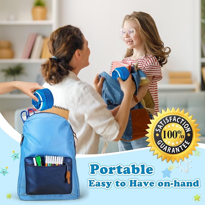 Valchoose 12 Pack Kids Vomit Bags Disposable, Hospital Grade 800ml Motion Sickness Bags for Car Kids Lifesaver, Barf Bags Come in Handy, No Spilling Perfect for Car Sick, Chemo, Road Trip（Blue）