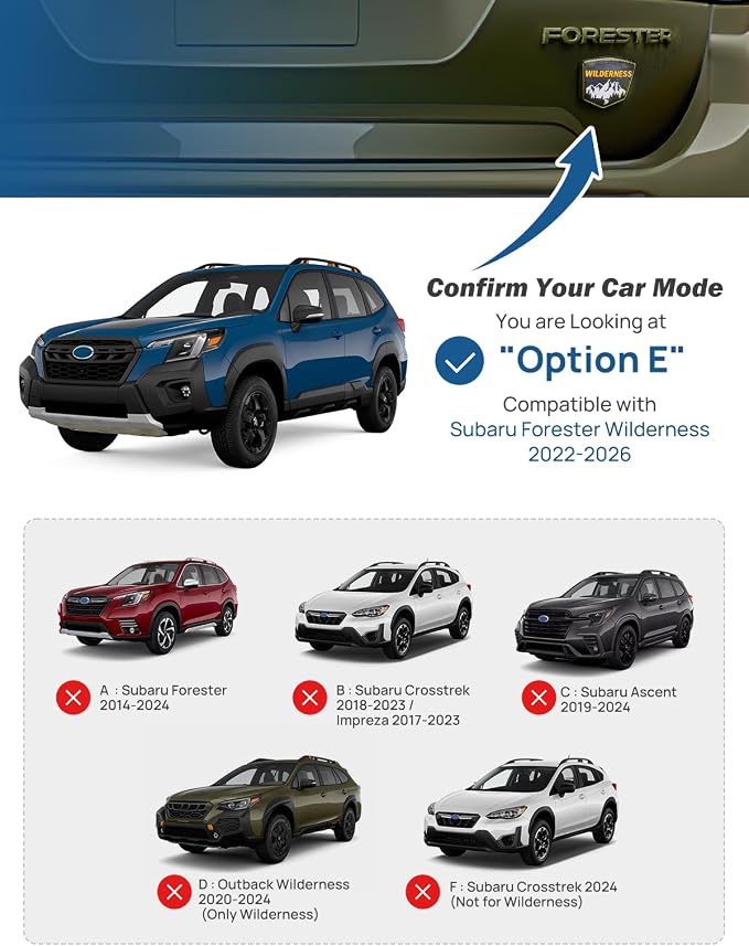 JOYTUTUS Car Roof Rack Cross Bars Compatible with Subaru Forester Wilderness 2022-2026 with Lock, 300LB Aluminum Crossbars for Roof Racks Suitcases Kayaks Canoes Bikes Skis Snowboard