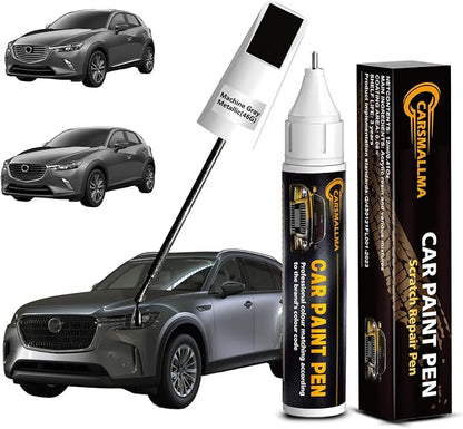 46G Machine Gray Metallic Car Touch Up Paint for Mazda, Color Accurate Car Paint Scratch Repair Pen Kit Quick & Easy Fix Vehicle Chips and Automotive Nicks Scuff