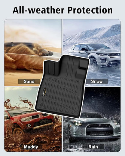 Floor Mats Custom for Honda Passport 2026 Trunk Mat with Backrest Mat All Weather TPE Rubber Cargo Liner Full Set Floor Liners for Passport Accessories (Trunk Mat+Backrest Mats+Floor Mats)