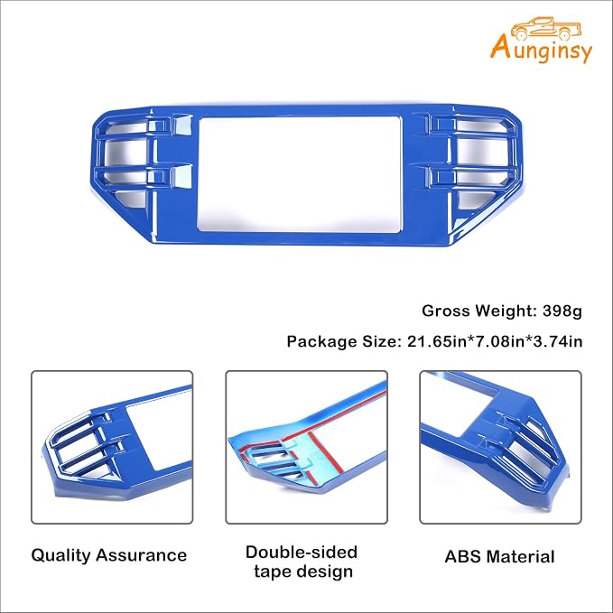 Aunginsy Center Console Air Outlet Trim Cover Compatible with Toyota Tundra/Sequoia 2022-2026, Air Conditioner A/C Vent Panel Large Frame Protective Cover Decorator ABS Accessories, for 8-inch Screen