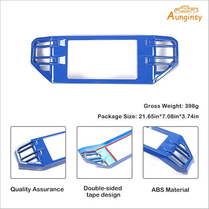 Aunginsy Center Console Air Outlet Trim Cover Compatible with Toyota Tundra/Sequoia 2022-2026, Air Conditioner A/C Vent Panel Large Frame Protective Cover Decorator ABS Accessories, for 8-inch Screen