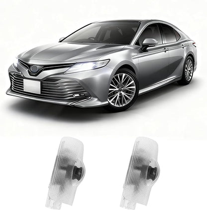 2Pcs Car Door Lights Logo Projector Compatible with Highlander/Camry/4runner/Sienna/Corolla/Tundra/Prius/Venza/Prado/Sequoia/Reiz/Previa/Alphard Model, 3D LED Car Welcome Projector Puddle Lights
