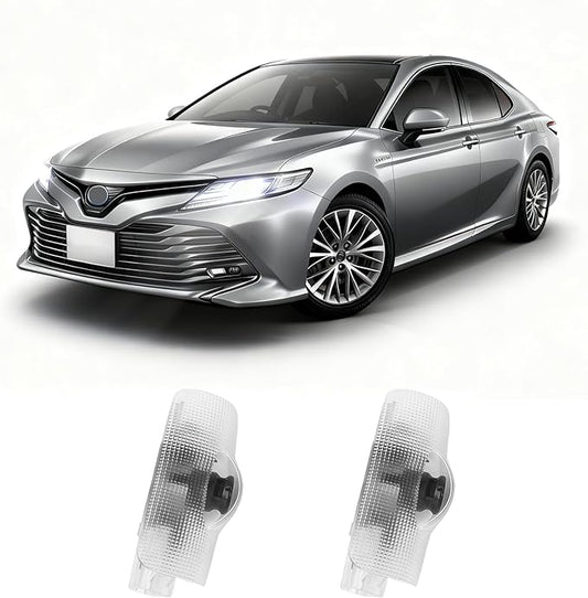 2Pcs Car Door Lights Logo Projector Compatible with Highlander/Camry/4runner/Sienna/Corolla/Tundra/Prius/Venza/Prado/Sequoia/Reiz/Previa/Alphard Model, 3D LED Car Welcome Projector Puddle Lights