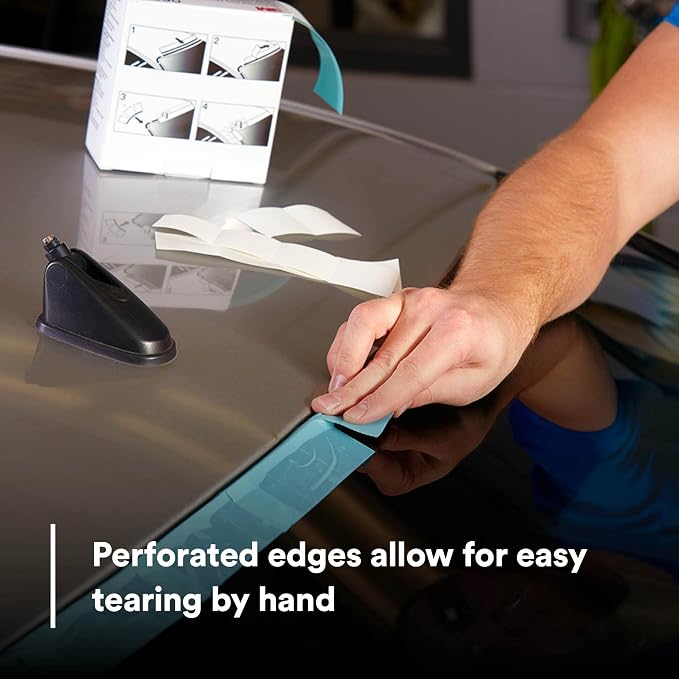 3M Perforated Trim Masking Tape 06347, Molding Paint Protection, Trim Lifting Tape, Hand Tearing, 7 mm Hard Band, 50.8 mm x 10 m