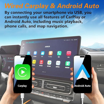 FUSCH Wired Carplay and Android Auto Retrofit Kit Media Hub Fits to MZD Connect System Compatible with Mazda 2/3/6/CX3/CX5/CX9/MX5 2014-2020 Replace#TK78-66-9U0C 00008FZ34 K1414（NEW P2 Version）