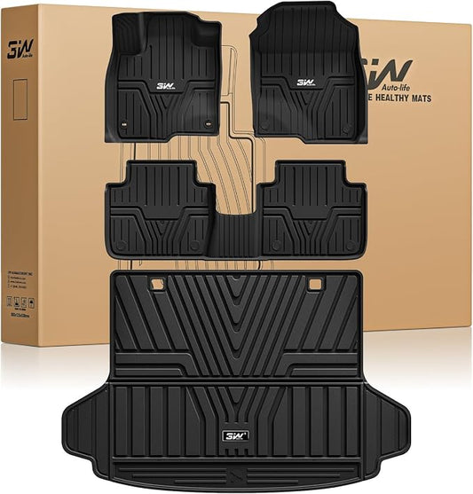 3W Floor Mats & Cargo Liner Fit for Honda HR-V 2023-2026 & Acura ADX 2025 2026, Honda HRV Accessories TPE Custom Fit Floor Liner and Cargo Liner Mat (Include Hybrid) (Not fit Premium Audio System)
