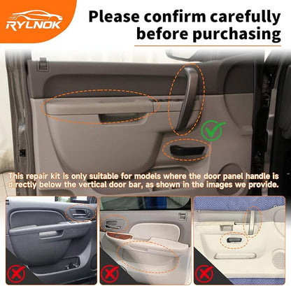 Front Left Driver Side Door Panel Armrest Repair Kit Replace 22818465 Fit for Chevy Silverado Fit for GMC Sierra 1500 2500HD 3500HD 2010-2014, Black