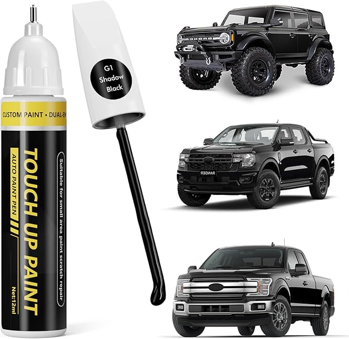 (Shadow Black (G1) Car Touch Up Paint for ford, Car Paint Scratch Repair Kit, 2 in 1 Premium Scratch Remover Pen with Exact Color-Matched