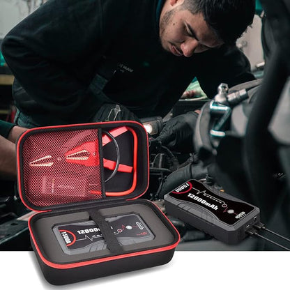 ANKHOH Carrying Case Compatible with NEXPOW Car Jump Starter, Fits for 1500A Peak 12800mAh Battery Starter Q10S/ T11F, Portable Storage Box for Car Battery Charger and Jumper Cables(Case ONLY)