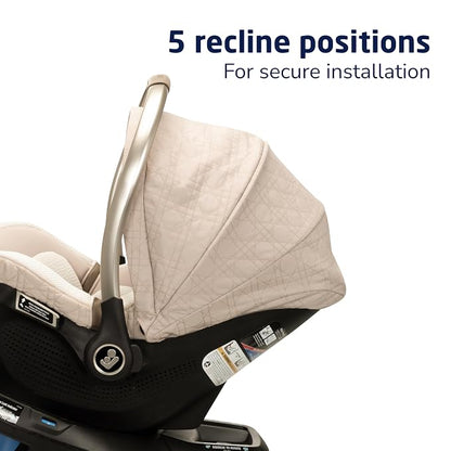 Maxi-Cosi Peri 180 Rotating Infant Car Seat, Baby Car Seat Rotating Carseat, Natural Heritage
