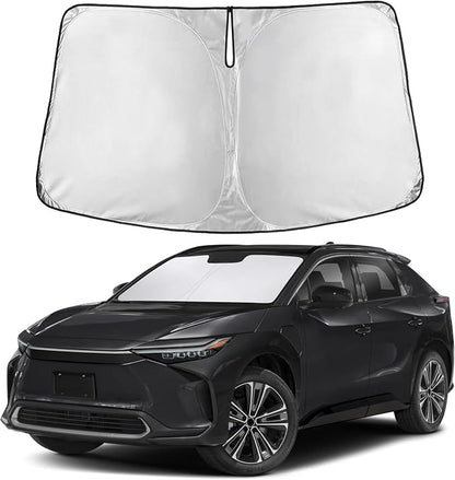 EcoNour Windshield Sunshade Compatible for Toyota bZ4X 2023 2024 2025, Sun Visor for Front Windshield & Window Sun Shade Cover, UV Heat Blocker & Protector, Car Accessories