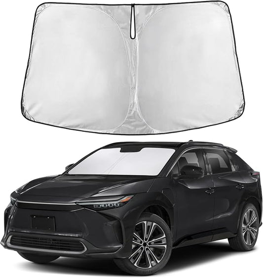 EcoNour Windshield Sunshade Compatible for Toyota bZ4X 2023 2024 2025, Sun Visor for Front Windshield & Window Sun Shade Cover, UV Heat Blocker & Protector, Car Accessories