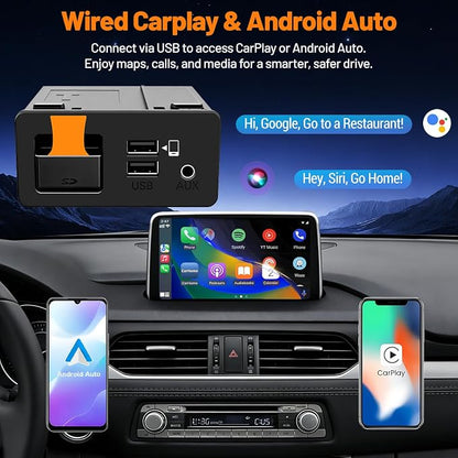Mazda Apple CarPlay & Android Auto HUB OEM USB Media Retrofit Kit for Mazda 2/3/6/CX3 CX5/CX8/CX9/MX5/Miata 2014-2019 with MZD Connect System, New Upgraded TK78669U0C Parts